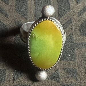 VINTAGE OLD PAWN TURQUOISE RING 6.5ISH